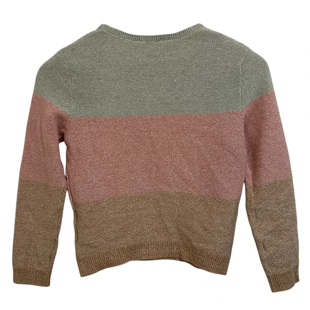 HM Kids Girls Colorblock Cotton Knit‎ Sweater Preppy Soft Girl CottageSize 8-10Y